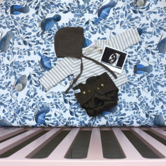 Cot bed fitted sheet - Blue Birds (120x60)
