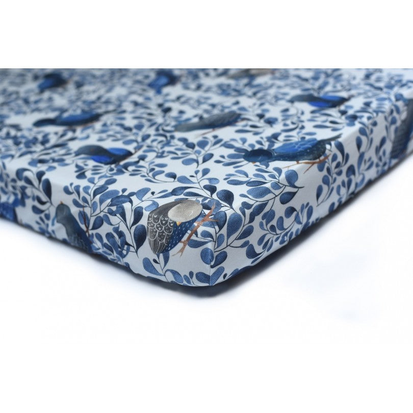 Cot bed fitted sheet - Blue Birds (choice of 2 sizes)