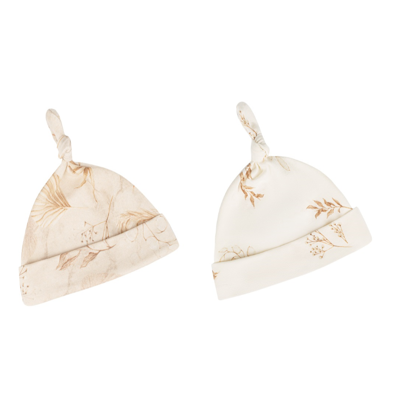 Baby Knotted Hats - Bohemian Sand & Botanic (2 pack)